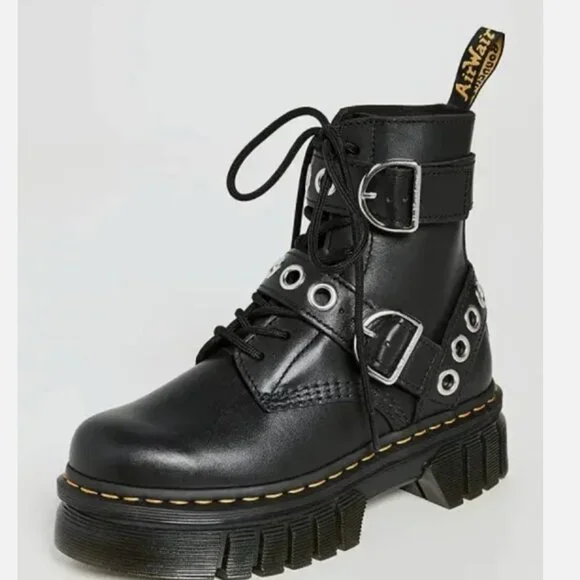 Dr. Martens Quad Neoteric Audrick Hardware Boots Leather Platform Nappa Lux US 5 - Picture 2 of 16